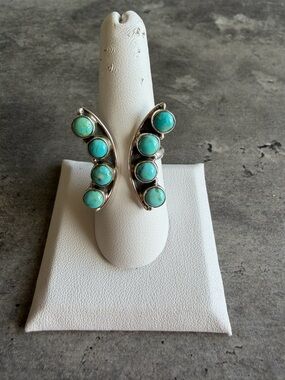 Sterling Silver Turquoise Ring- Size 8.25